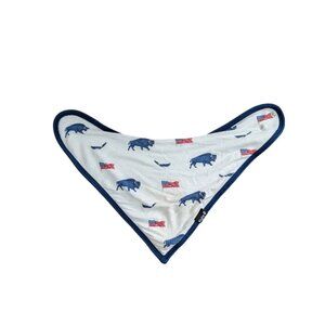 KYTE Bamboo Bib in Frontier |‎ Blue Buffalo American Flag Print | 4th Of July